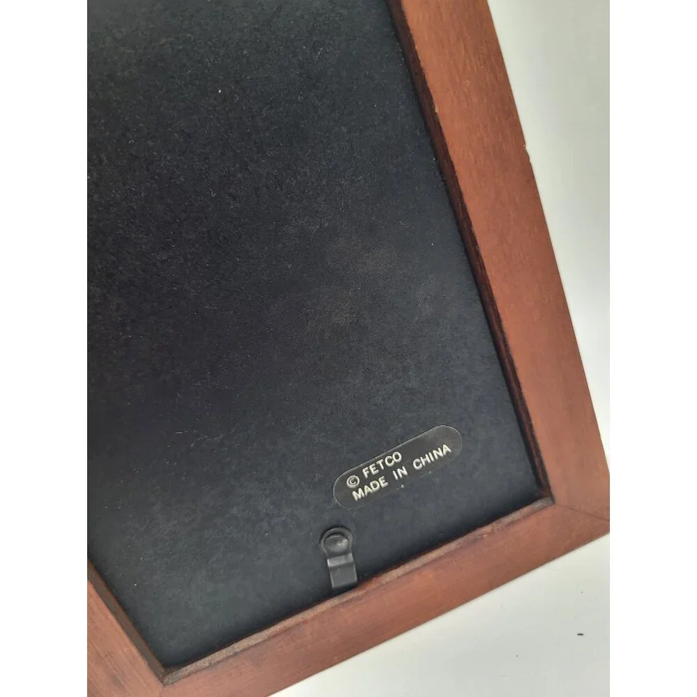 FETCO Tri-Fold Warren Kimble Wood Golf Picture Frame Holds 4x6 Folk Art - Picture 8 of 11